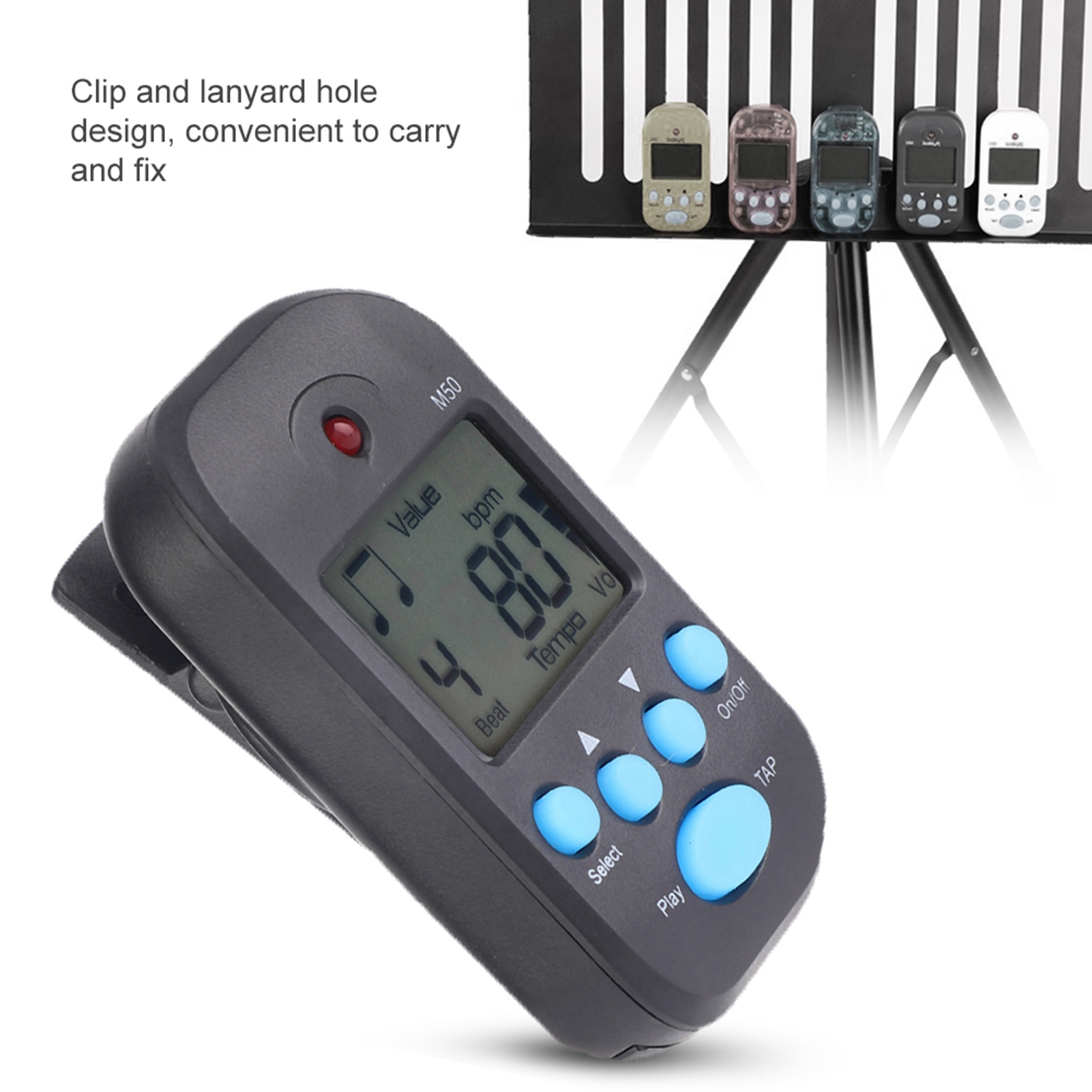 Metronome Digital - Mini Metronom Professionelle Clip-On LCD Digital