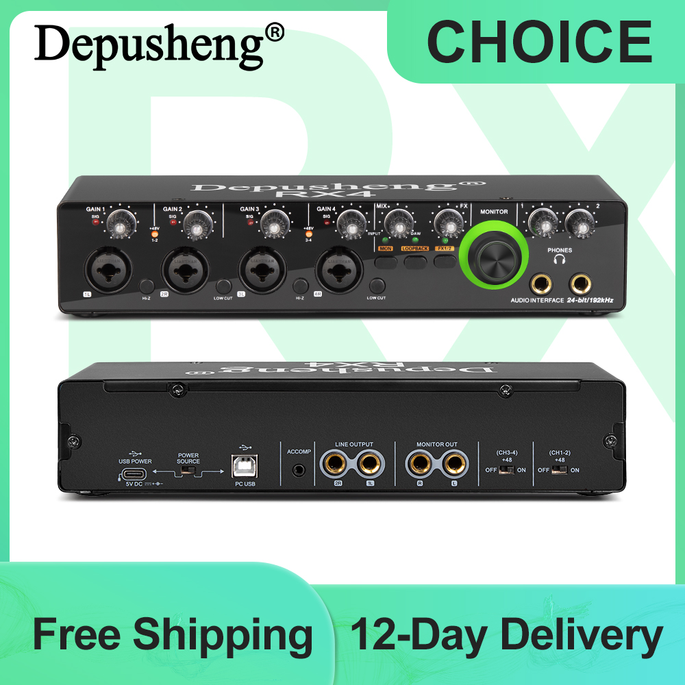 Audio Music Converter - Depusheng Audio Interface RX4 Soundkarte AD