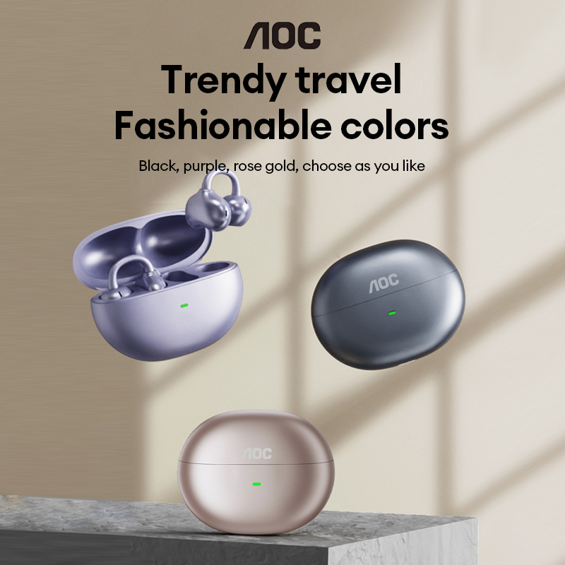 Audio To Music - AOC ACD2544 Kabellose Bluetooth-Ohrbügel-Kopfhörer Open-Ear-Kopfhörer Surround-Stereo-Sound