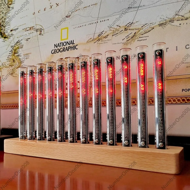 Audio Music Youtube - L12 RGB Audio-Spektrum-Visualisierer, Musik-Rhythmus-Licht mit Nixie-Röhren-Effekt,