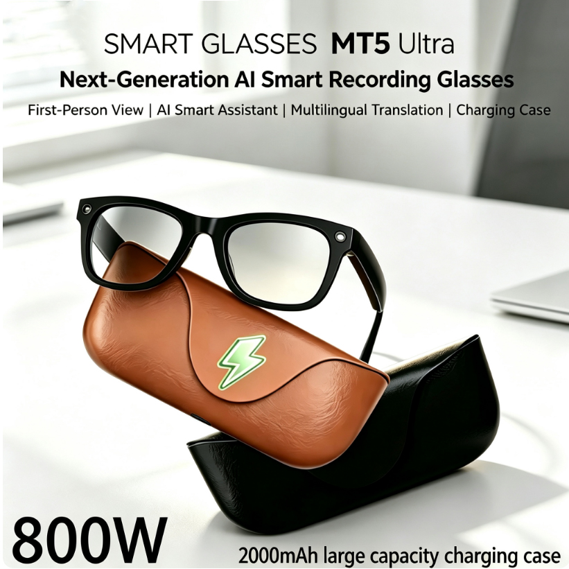 Audio Music Videos - 2026 KI-Smart-Brille HD 800W Anti-Shake-Kamera KI-Dialog