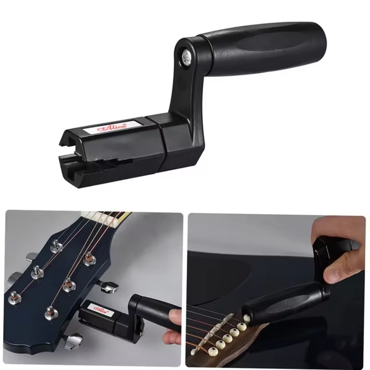Guitar Slide Tube - Alice Multifunktionaler E-Gitarren-Saitenwinder, Brückenstift-Abzieher & Bohrer-Sechskantbit