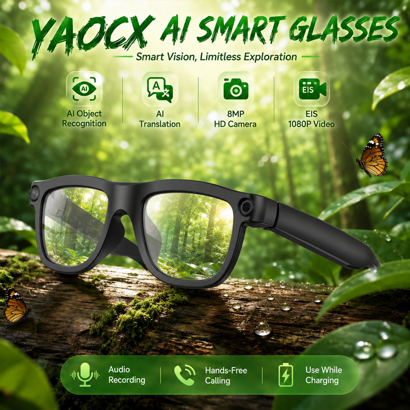 Audio Music Videos - KI-Smart-Brille KI-Übersetzung Audio- und Video-Smart-Anrufe Echtzeit-Übersetzung