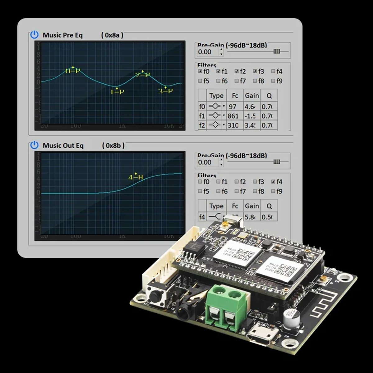 Audio Music Converter - HDL Up2Stream Pro V3 Drahtloser Audio-Empfänger-Board