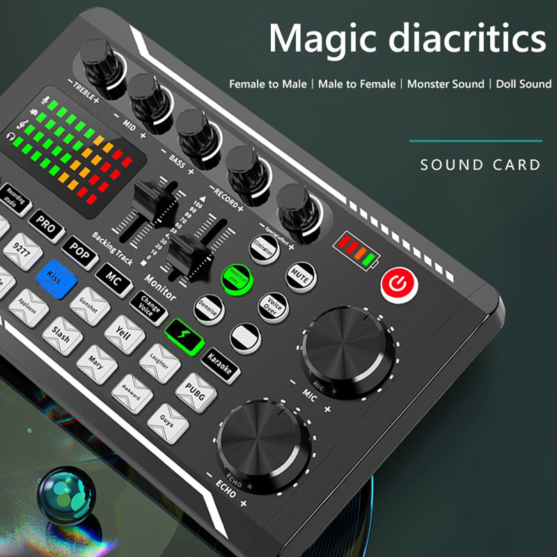 Audio Music Tiktok - F998 Live Soundkarte Audio DJ Mixer