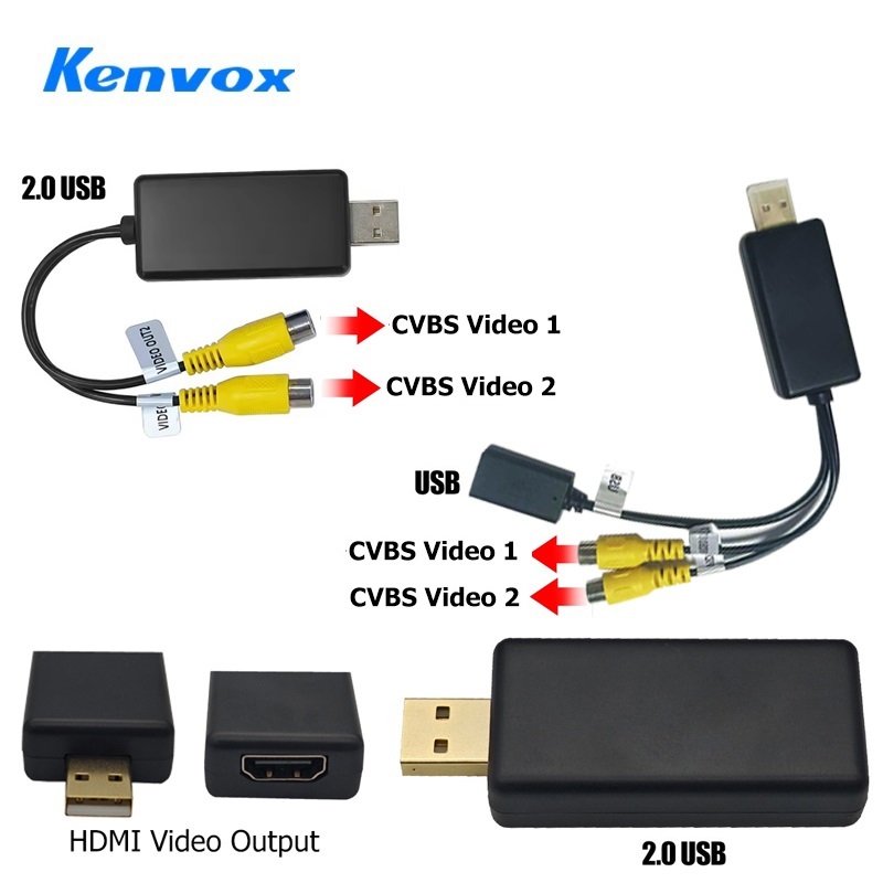 Audio Music Converter - Kenvox Android USB-Videoausgang RCA-Kabel AV HDMI-Ausgang