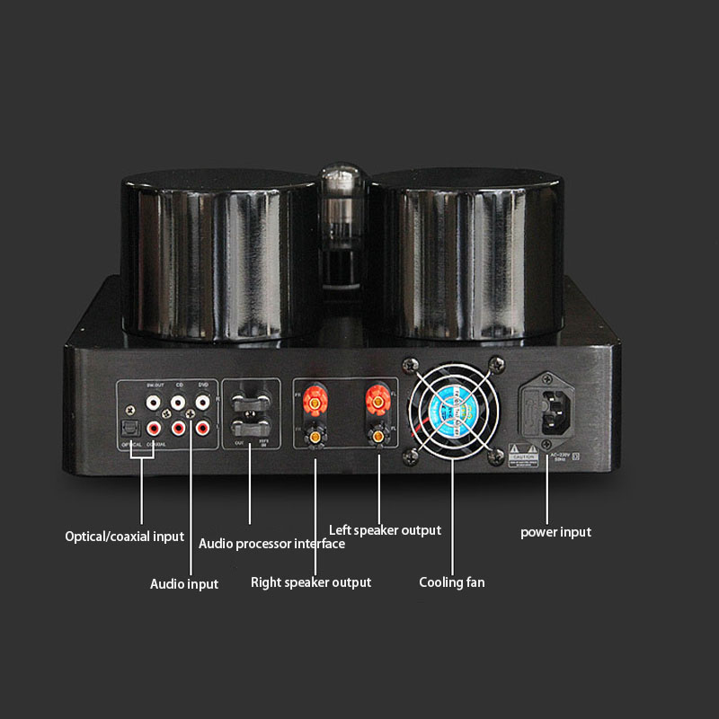 Audio Music Youtube - 【HEISS】220V 200W*2 HiFi Kabelloser Bluetooth-Röhrenverstärker USB