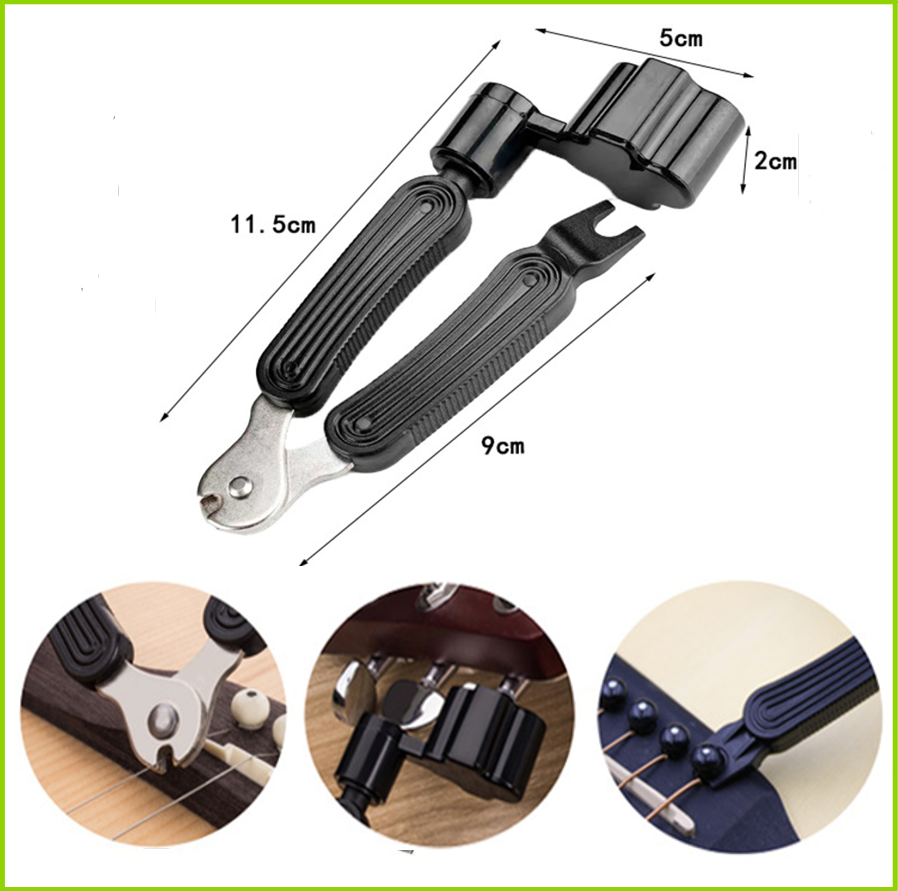 Guitar Slide Tube - Holz-Gitarrensaitenwickler 3-in-1: Saitenwinder + Saitenschneider +