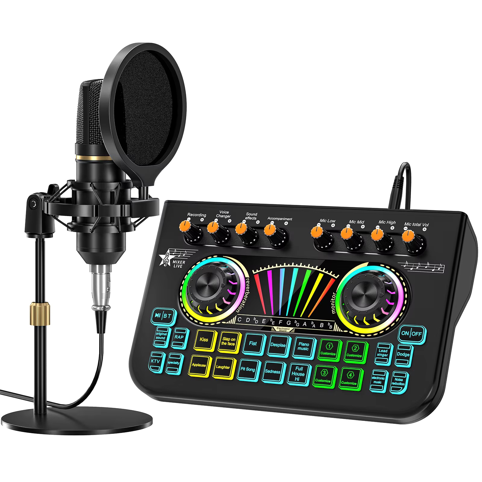 Audio Music Youtube - Tenlamp X3 BM800 Podcast-Mikrofon-Set mit 3,5-mm-Kondensatormikrofon,