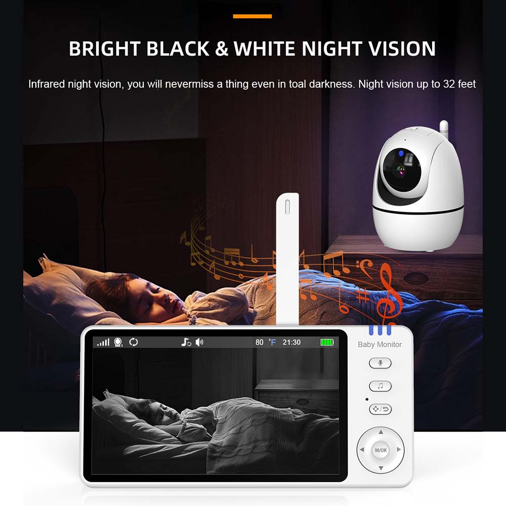 5-Zoll-Video-Babyphone, drahtl – Audio Music Videos Bewertung und Preis