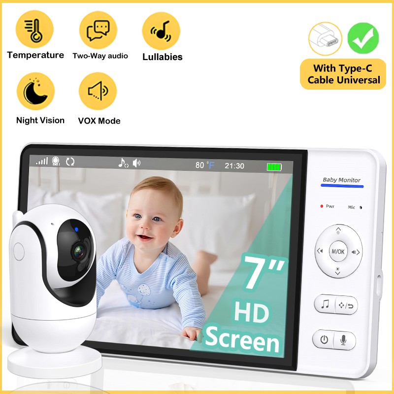 Kein WiFi 7 Zoll Babyphone 2-W – Audio Music Videos Bewertung und Preis