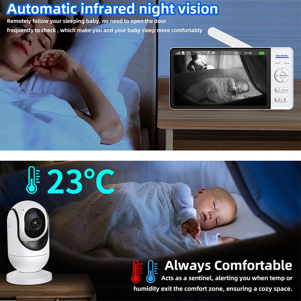 Kein WiFi 7 Zoll Babyphone 2-W – Audio Music Videos Bewertung und Preis