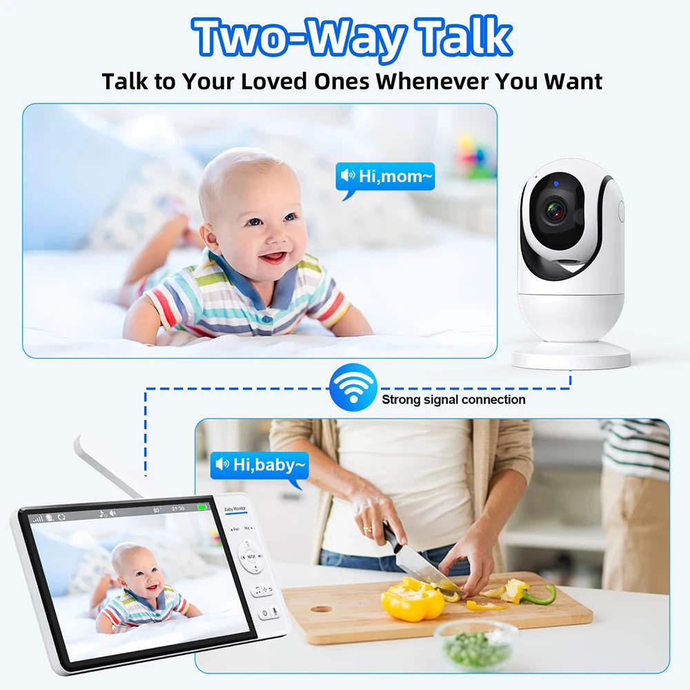 Kein WiFi 7 Zoll Babyphone 2-W – Audio Music Videos Bewertung und Preis