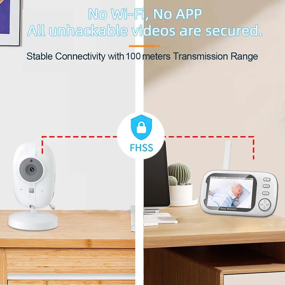 3,5'' Video Baby Monitor 2,4G  – Audio Music Videos Bewertung und Preis