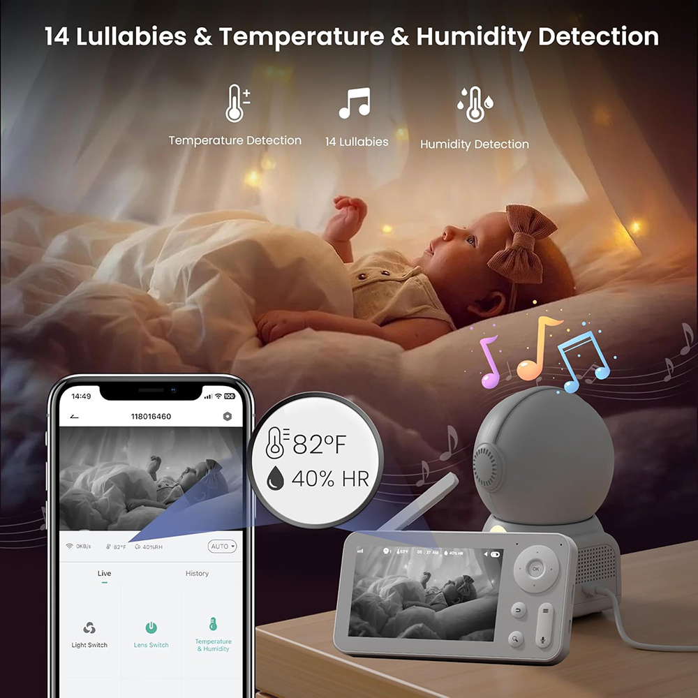 2K-Babyphone mit 2 Kameras und – Audio Music Videos Bewertung und Preis