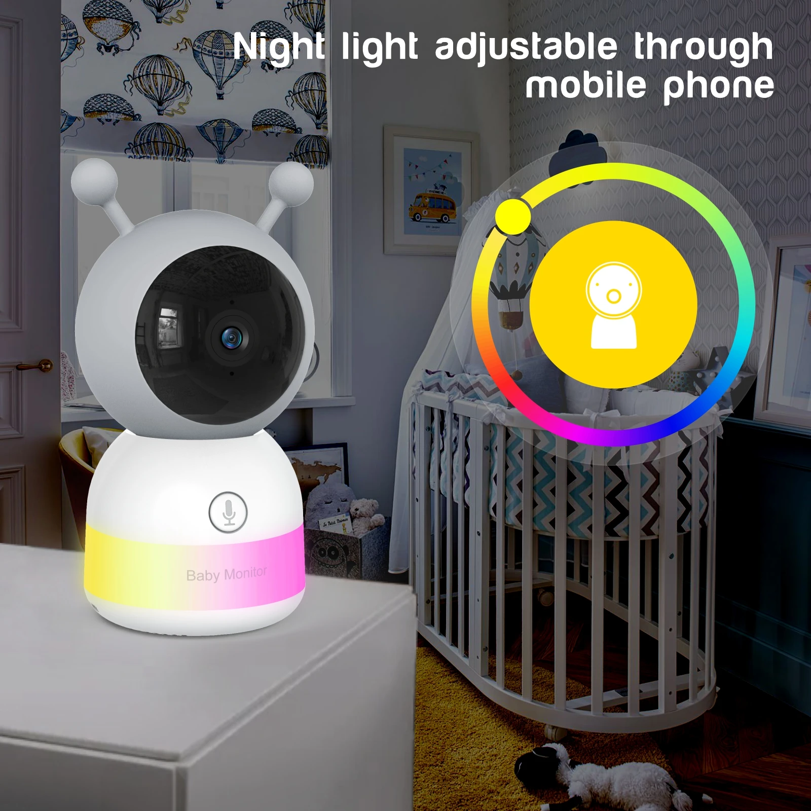 NEUER 5-Zoll-LCD-Babyfon mit R – Audio Music Track Bewertung und Preis